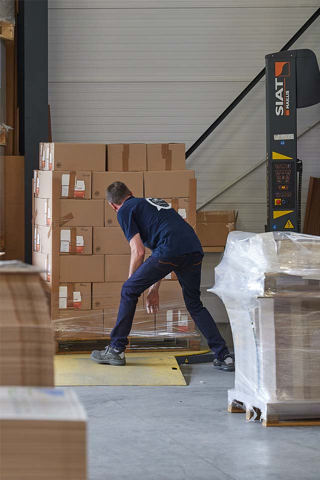 Mise sur palette packaging