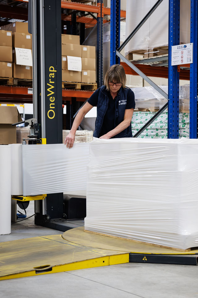 Mise sur palette packaging